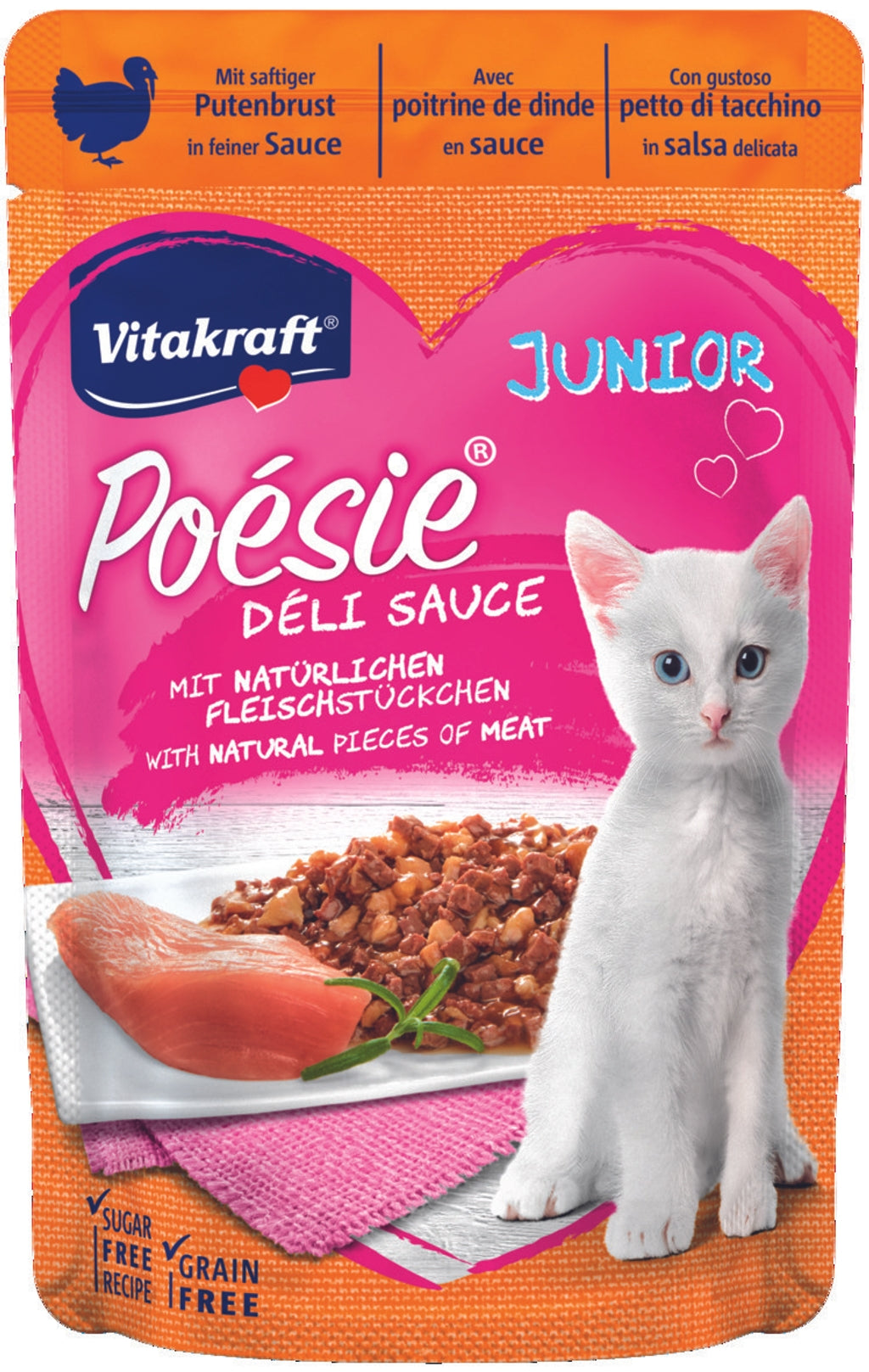 gato poesie delisauce junior pavo sobre 85gr Imagen principal del producto