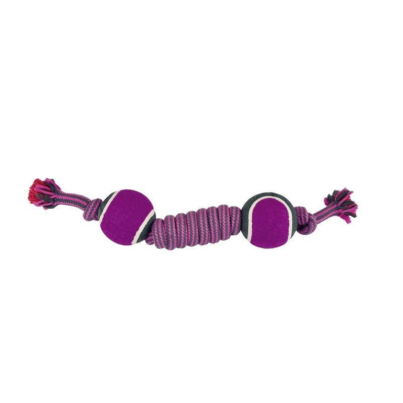 nudo con 2 pelotas de tenis bicolor 38cm