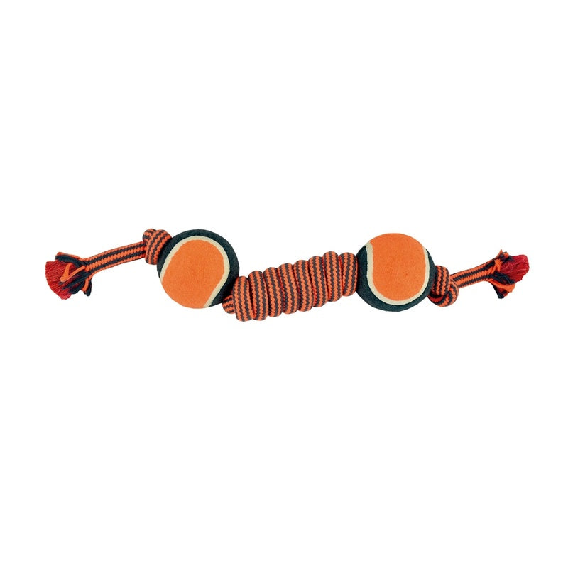 nudo con 2 pelotas de tenis bicolor 38cm