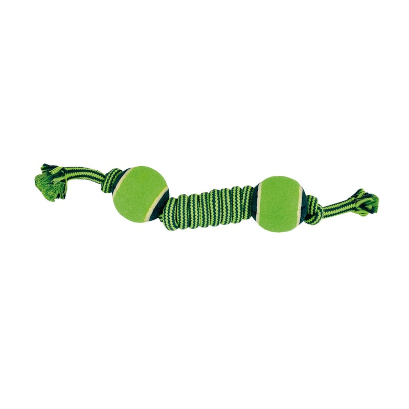 nudo con 2 pelotas de tenis bicolor 38cm
