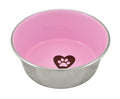 inoxidable antideslizante love paw rosa 0,36 l