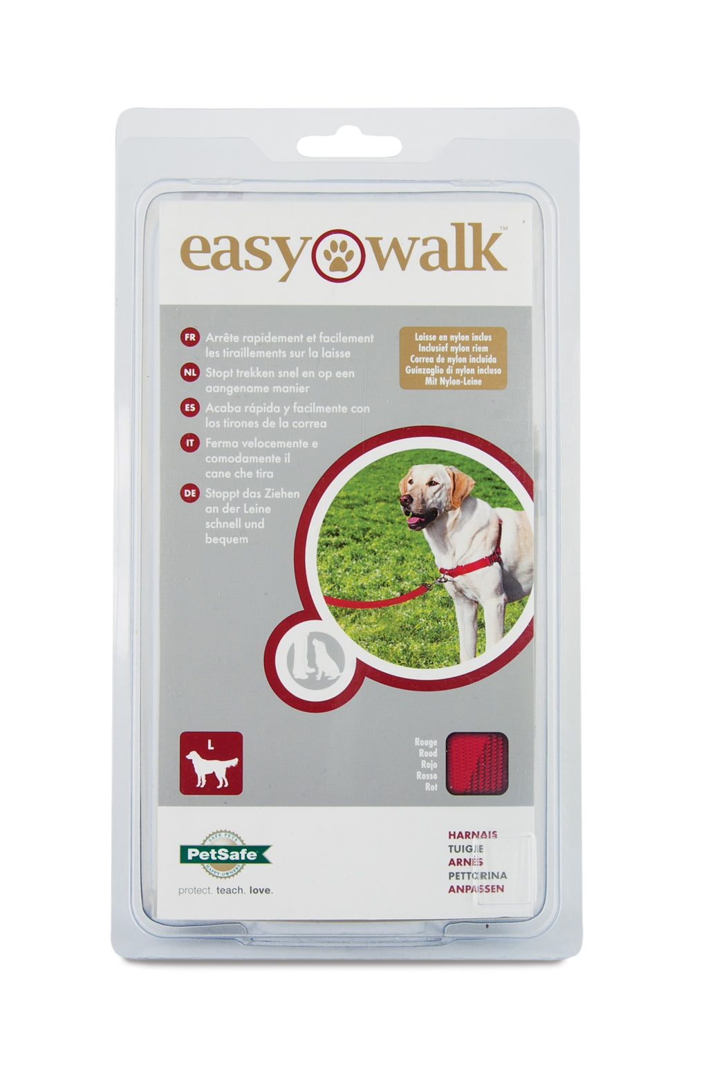 arnés easy walk rojo M