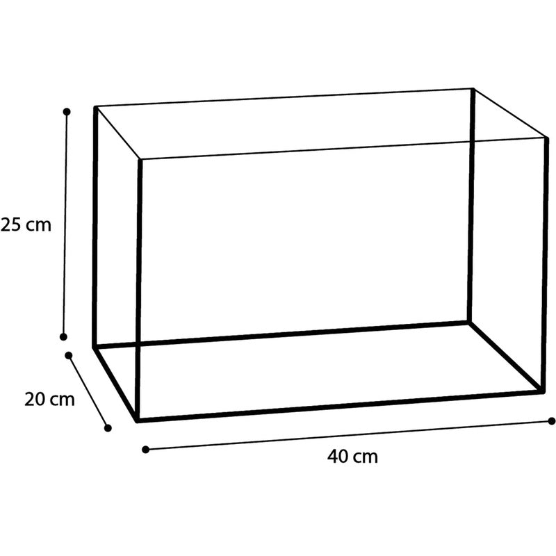 amb marco negre 40x20x25cm