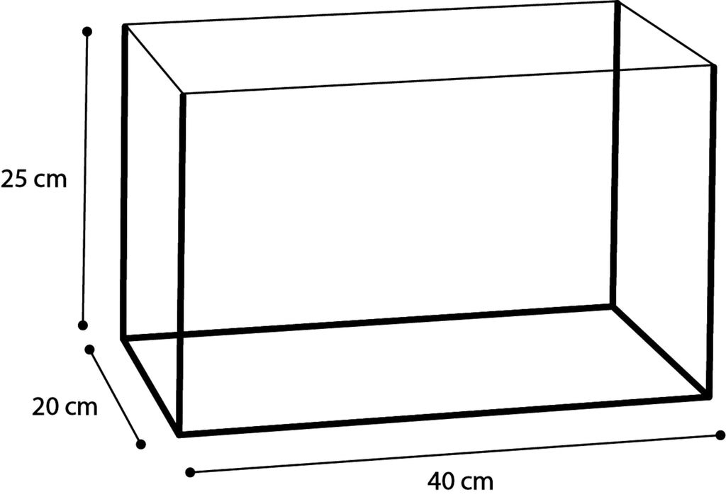 con marco negro 40x20x25cm