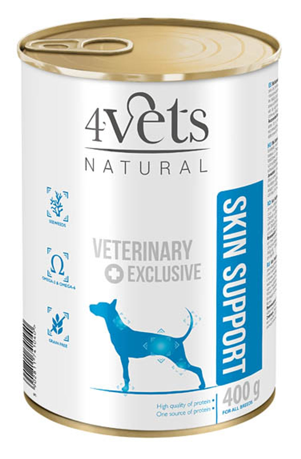 4vets perro skin support 400gr