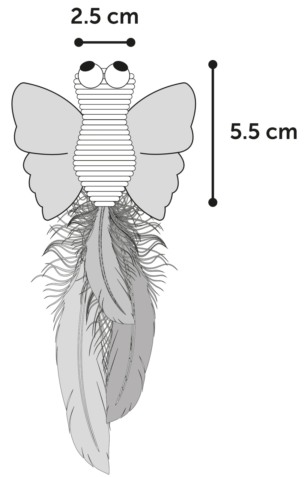 mariposa Alea verd/taronja 17 cm (1un)