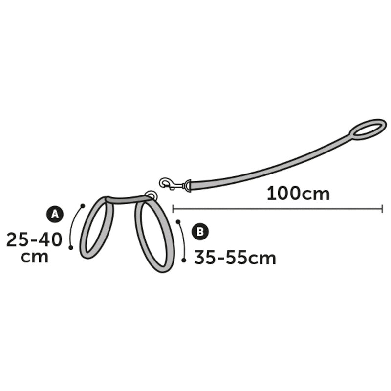 gato + correa l amsi 25-40cm 10mm
