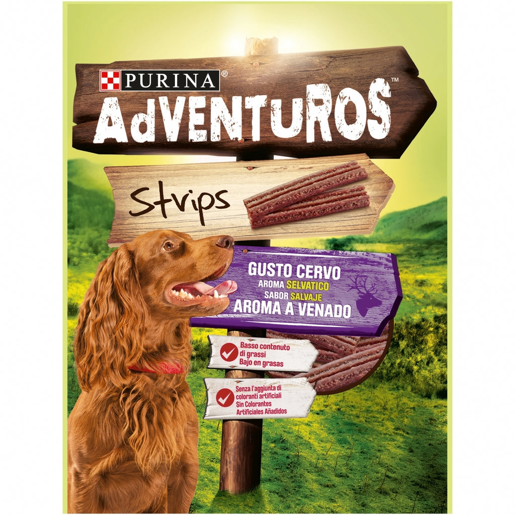 gos Adventuros strips ciervo 90 g Imatge principal del producte