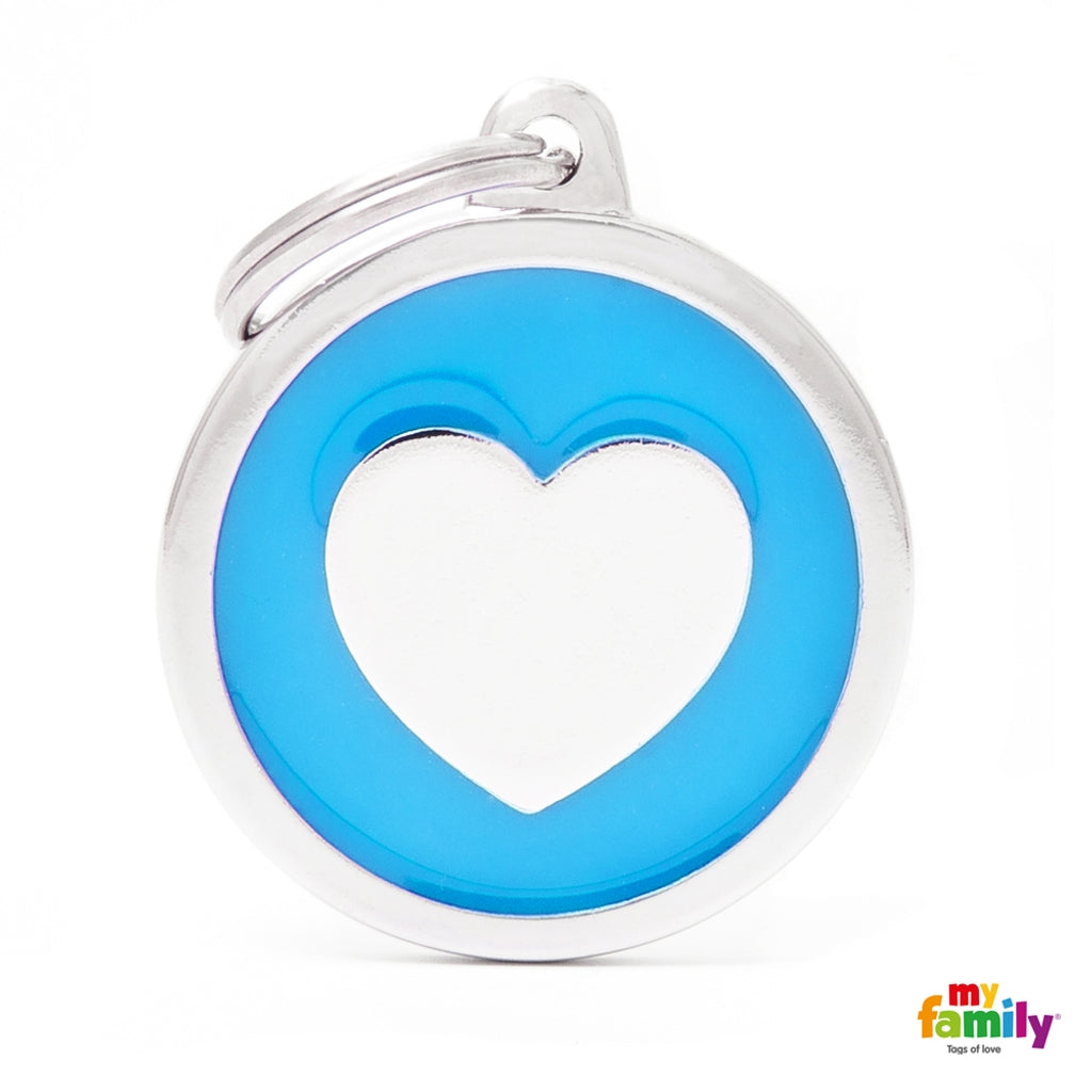 Classic medalla corazon azul