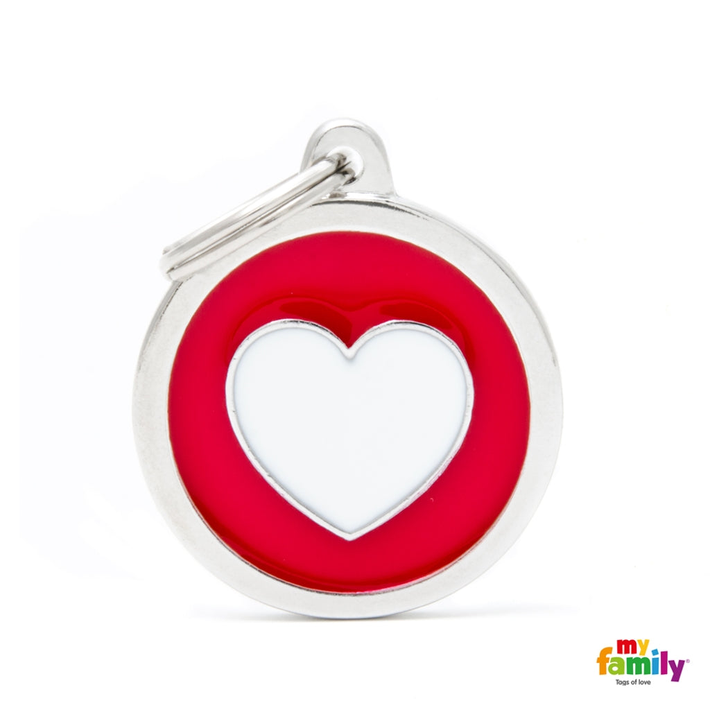 Charms círculo rojo cor blanc