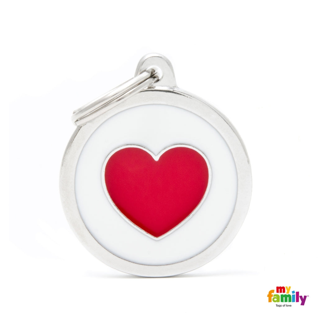 Charms círculo blanc cor rojo