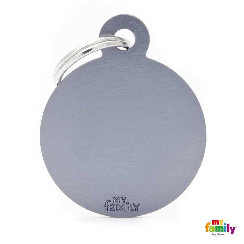Basic aluminio círculo L gris