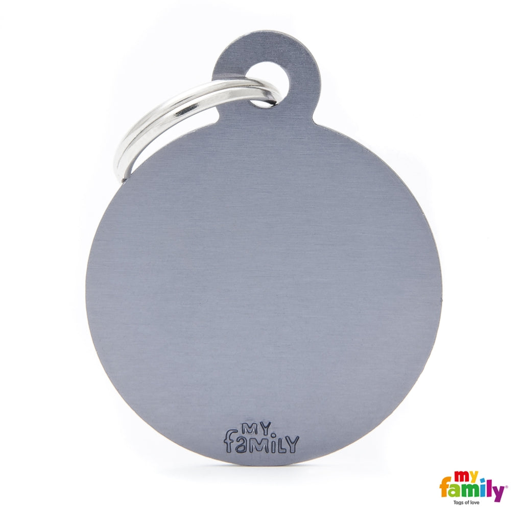 Basic aluminio círculo L gris