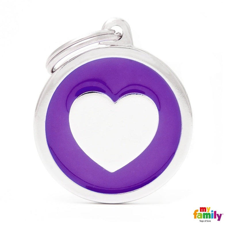 Classic medalla corazon lila Imagen principal del producto