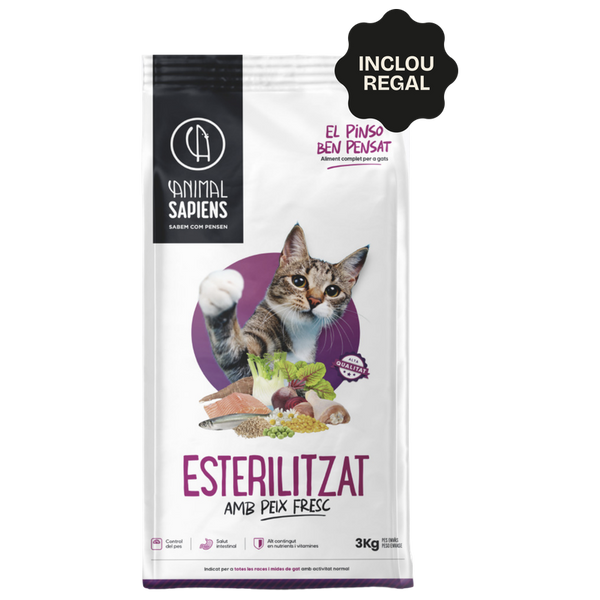 Animal Sapiens Esterilizado con pescado pienso para gatos