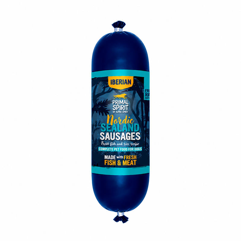 Primal Spirit Iberian Nordic Sealand salchicha para perros 1 kg