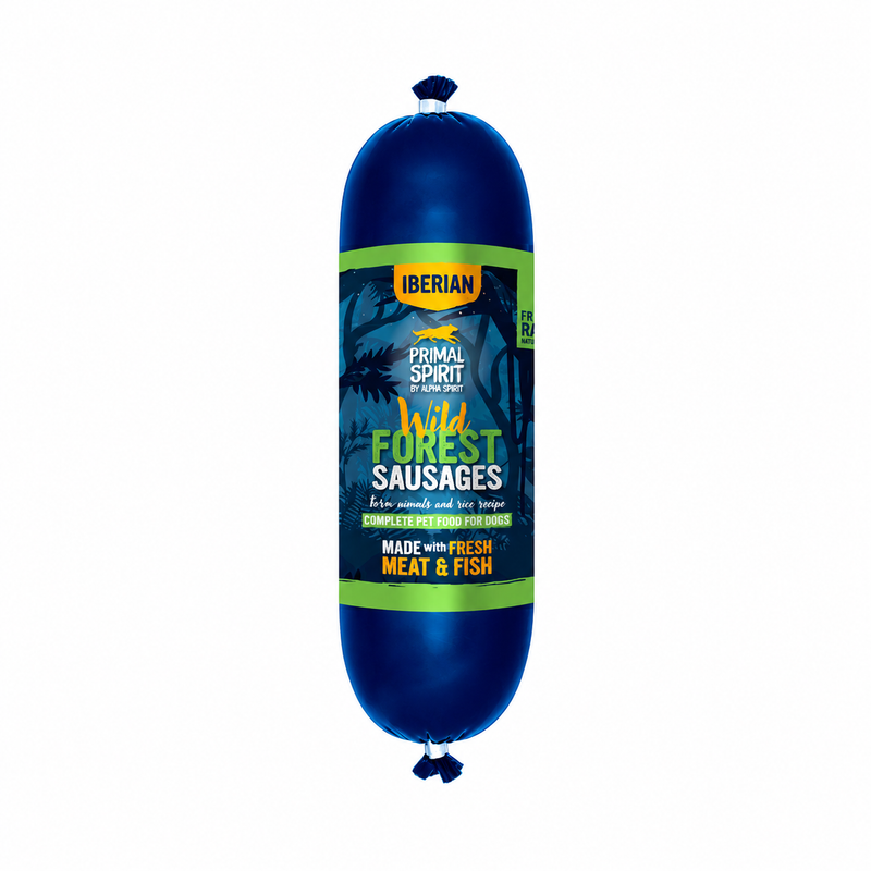 Primal Spirit Iberian Wild Forest salchicha para perros 1 kg