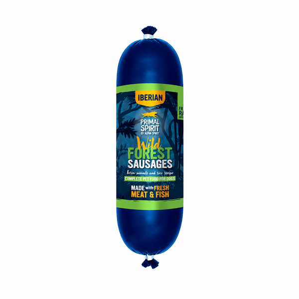 Primal Spirit Iberian Wild Forest salchicha para perros 1 kg