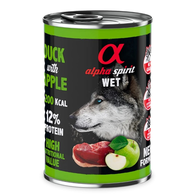 Pato con manzana verde lata de 400gr para perro Imagen principal del producto