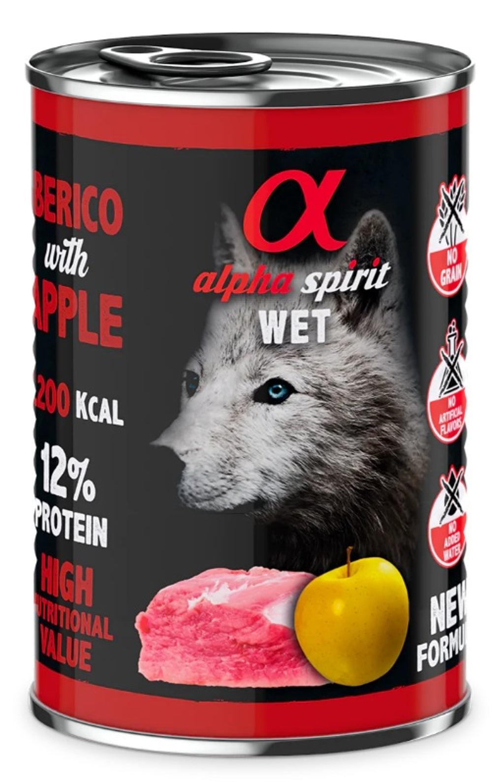 Cerdo con manzana lata de 400gr para perro