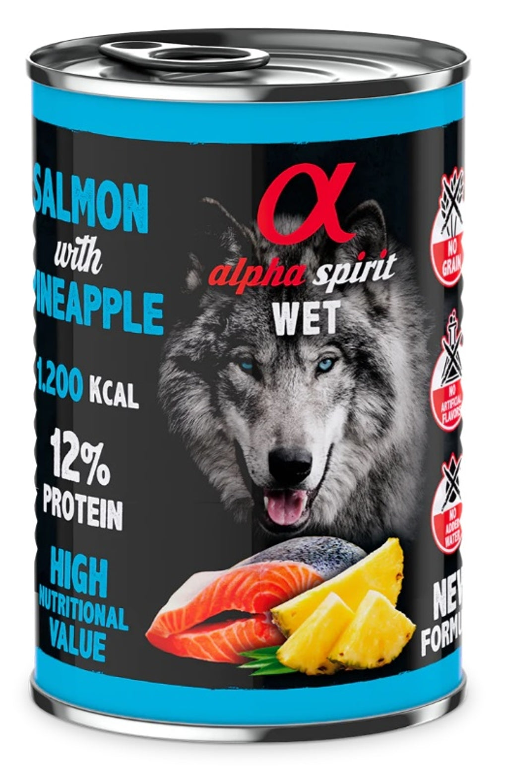 Salmón con piña lata de 400gr para perro
