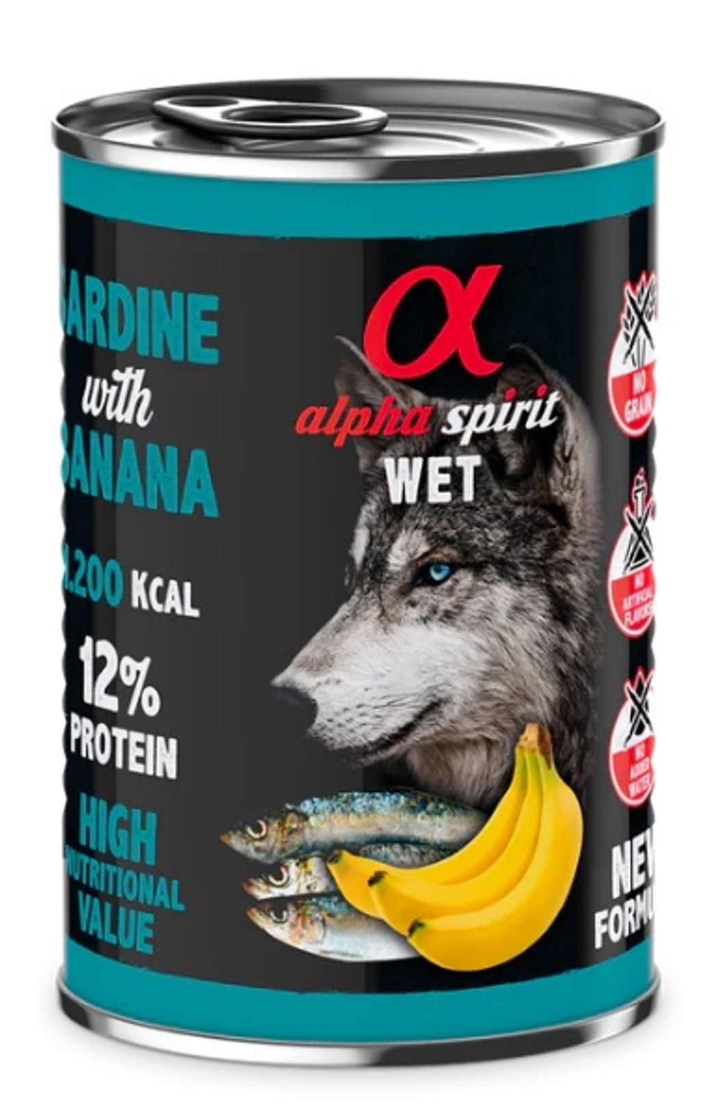 Sardina amb plátano llauna de 400 g per a gos Imatge principal del producte