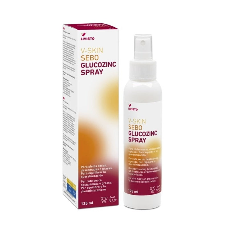 V-skin sebo glucozinc spray para perro y gato 125m Imagen principal del producto