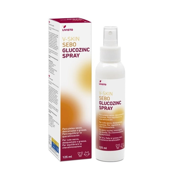 V-skin sebo glucozinc spray para perro y gato 125m