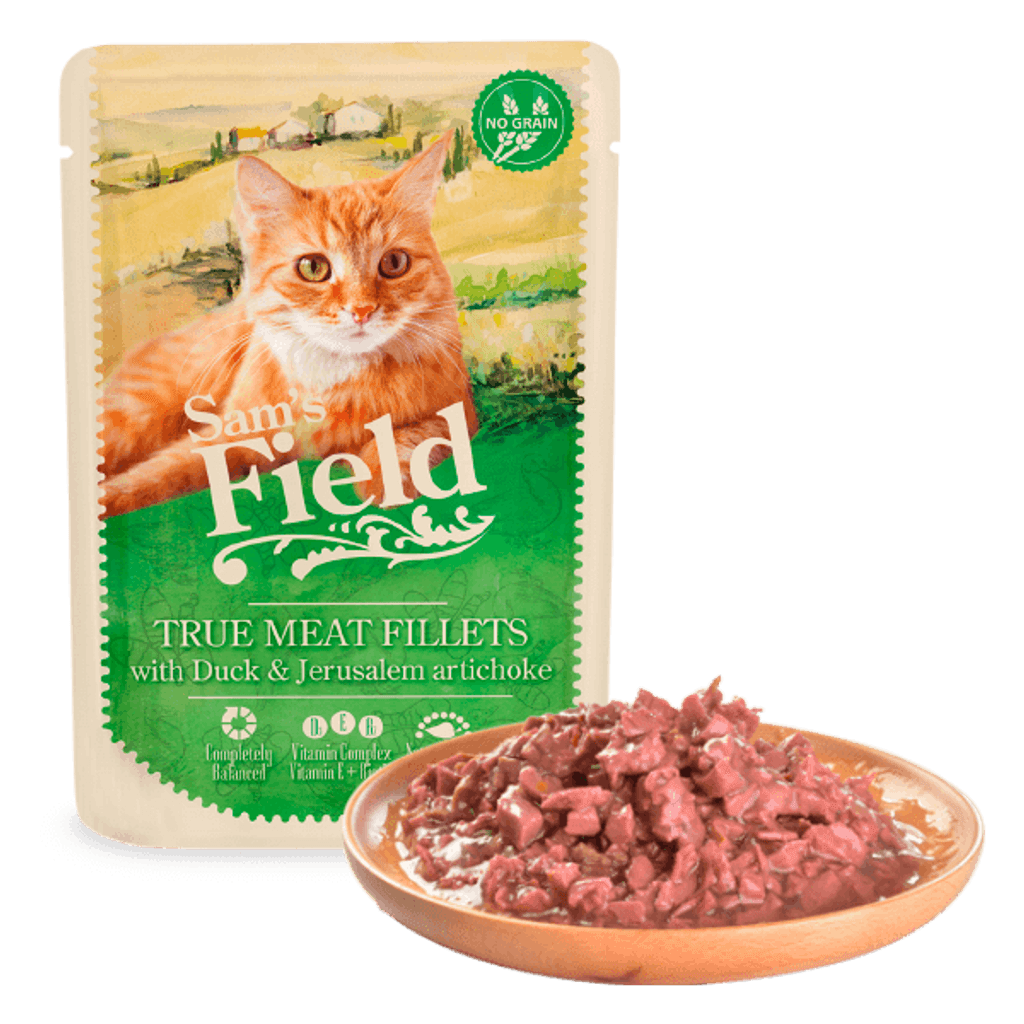 gat filets ànec alcachofa ferusalén sobre 85 g