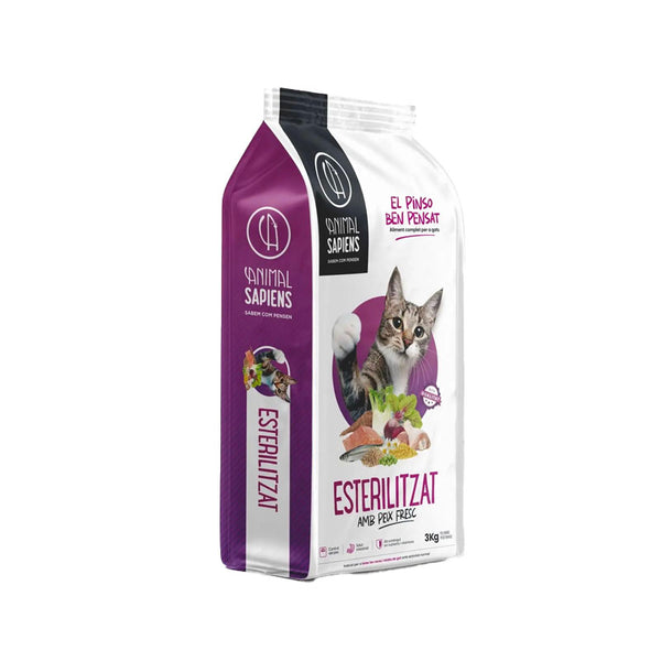 Animal Sapiens Esterilizado con pescado pienso para gatos
