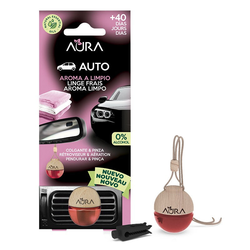 Aura Ambientador de Coche con Pinza Aroma a Limpio 6 ml