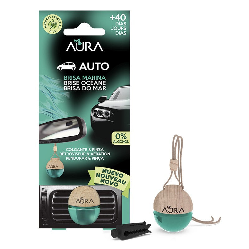 Aura Ambientador de Coche con Pinza Brisa Marina 6 ml