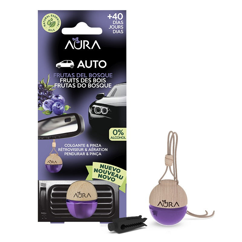Aura Ambientador de Coche con Pinza Frutos del Bosque 6 ml Imagen principal del producto