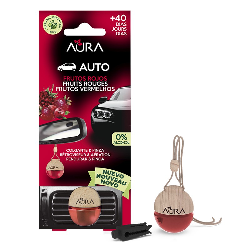 Aura Ambientador de Coche con Pinza Frutos Rojos 6 ml