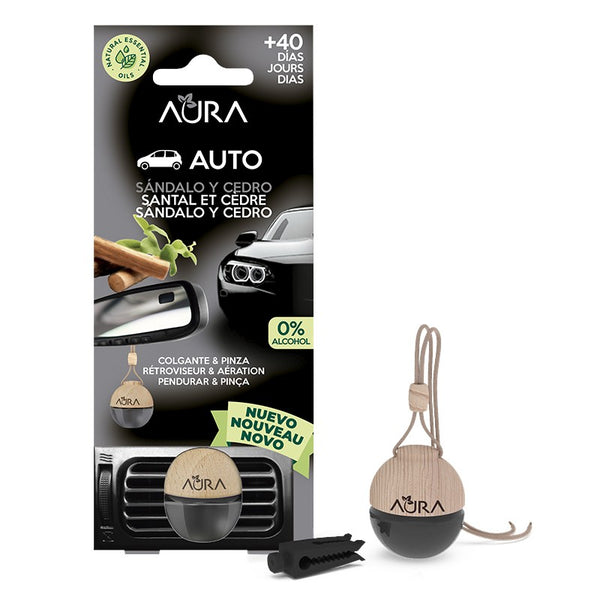 Aura Ambientador de Coche con Pinza Sándalo y Cedro 6 ml