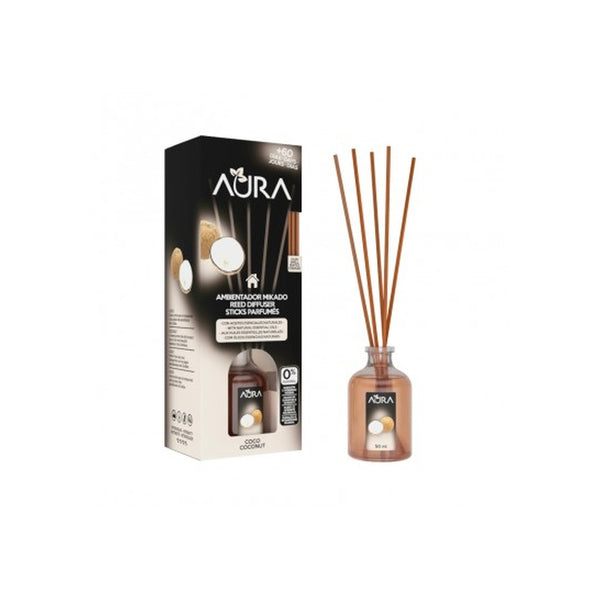 Aura Mikado Coco Tropical 50 ml sobre fondo blanco