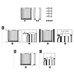 Barrera de seguritat amb puerta 75-110 cm