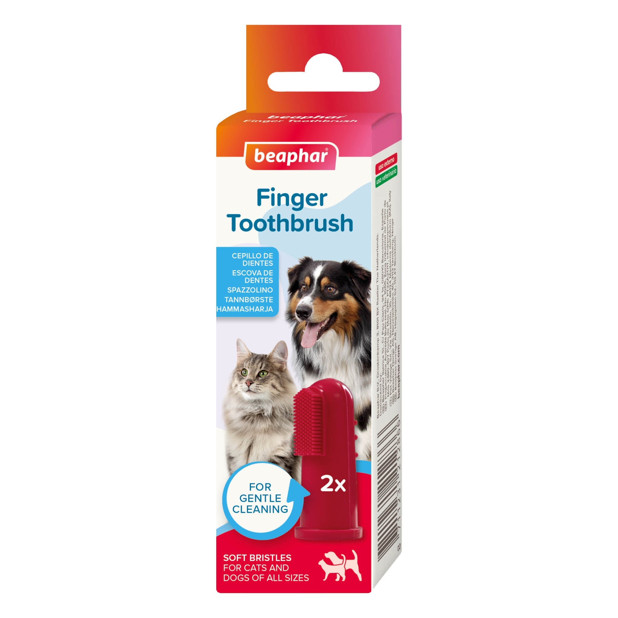 Beaphar Cepillo Dental de dedo para perro y gato (2ud) Imagen principal del producto