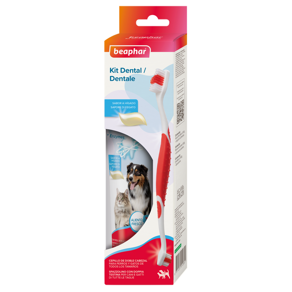 Beaphar pack Dental para perro y gato (Pasta + Cepillo)