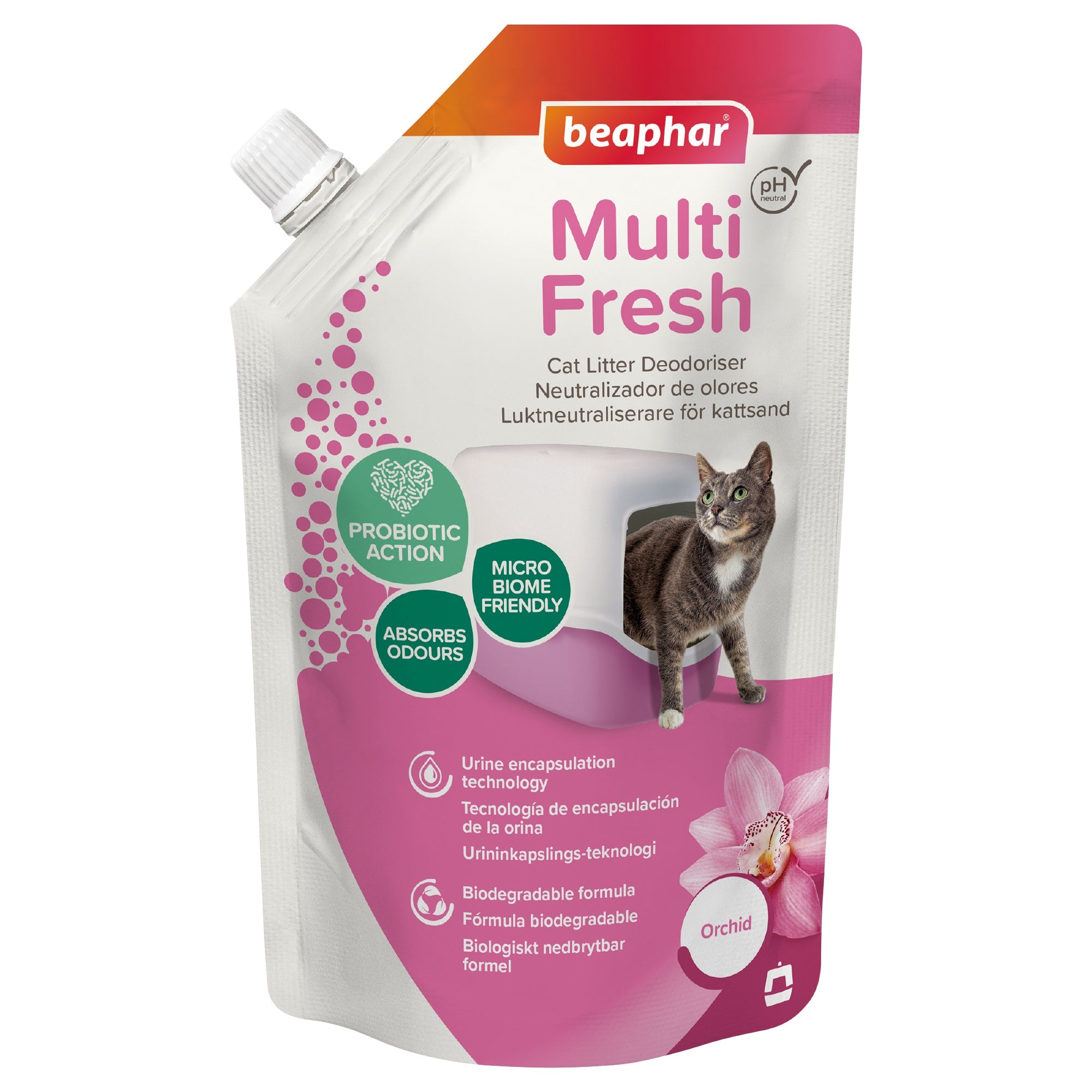 Beaphar Multifresh gato Neutralizador Olores Orquídea 400 g Imagen principal del producto