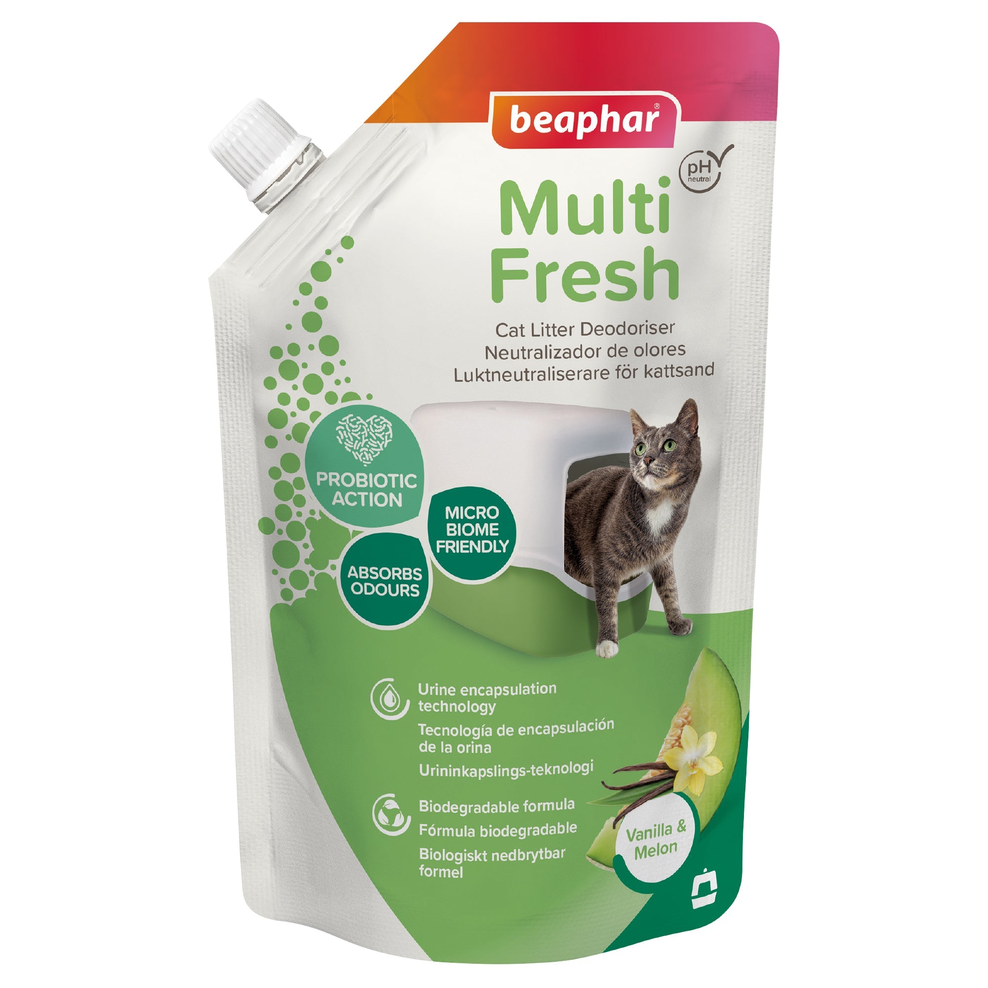 Beaphar Multifresh gato Neutralizador Olores Melón - Vaini Imagen principal del producto