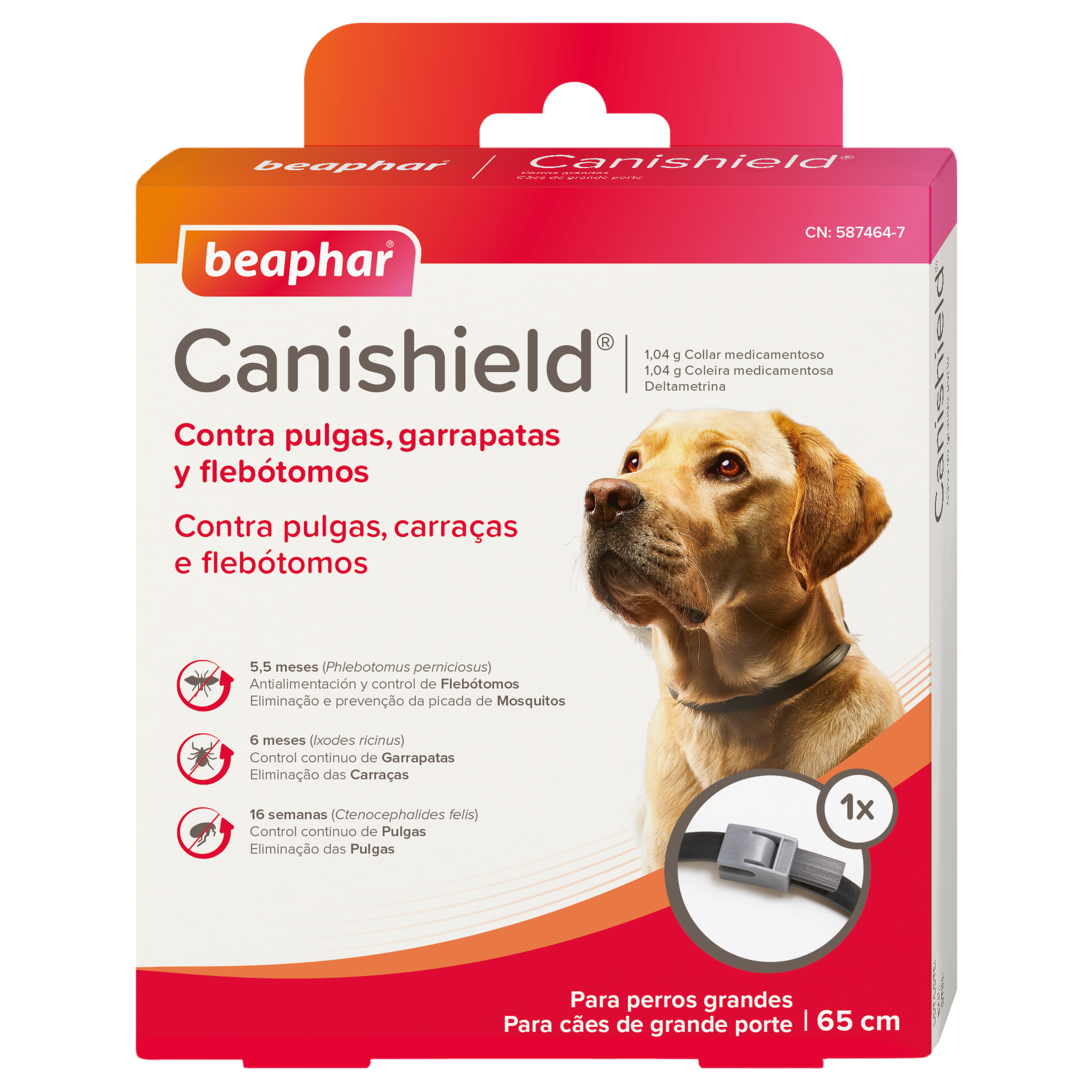 Beaphar Collar Canishield para perros grandes (65 Cm) - 65cm Imagen principal del producto