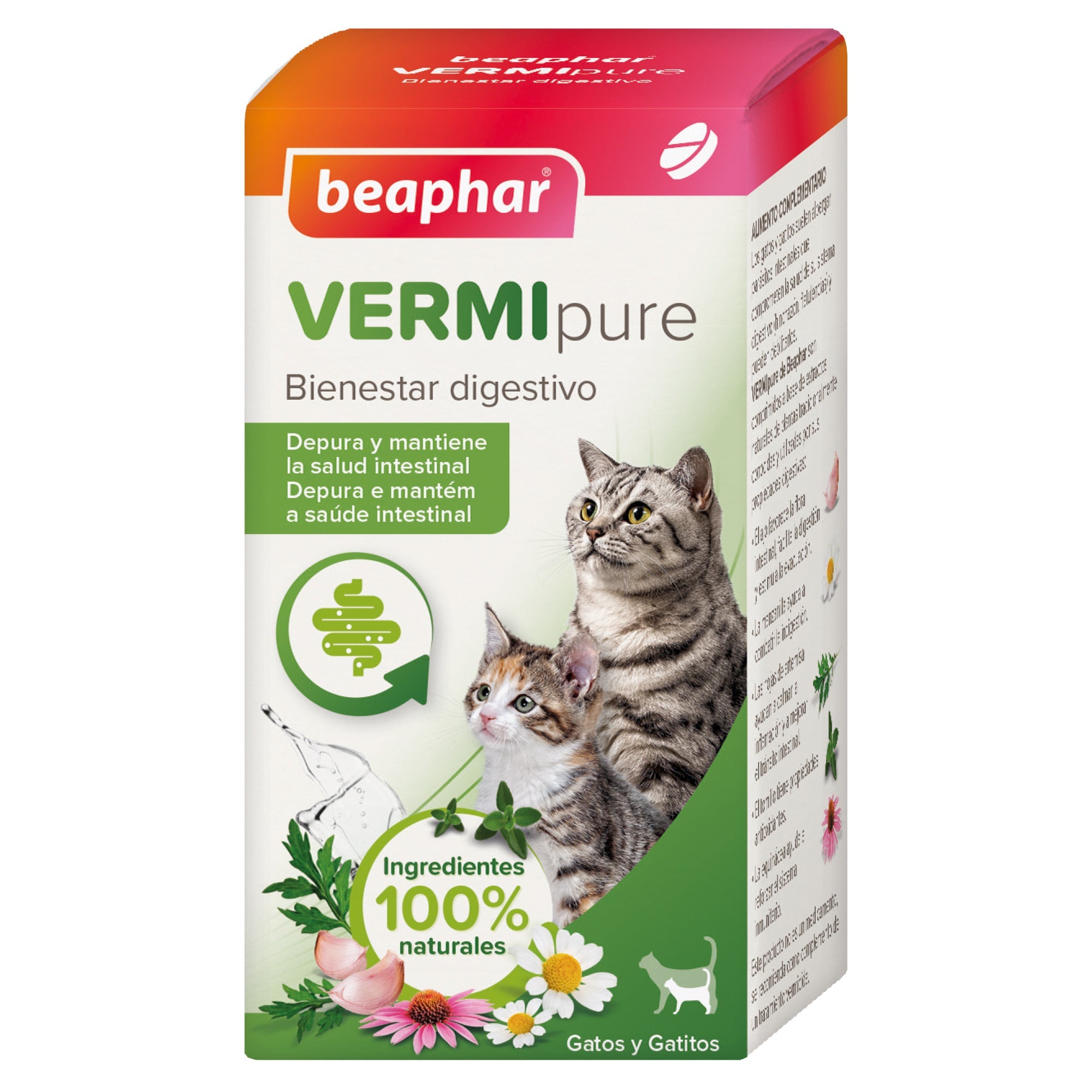 Beaphar Vermipure gatos 50 comprimidos Imagen principal del producto