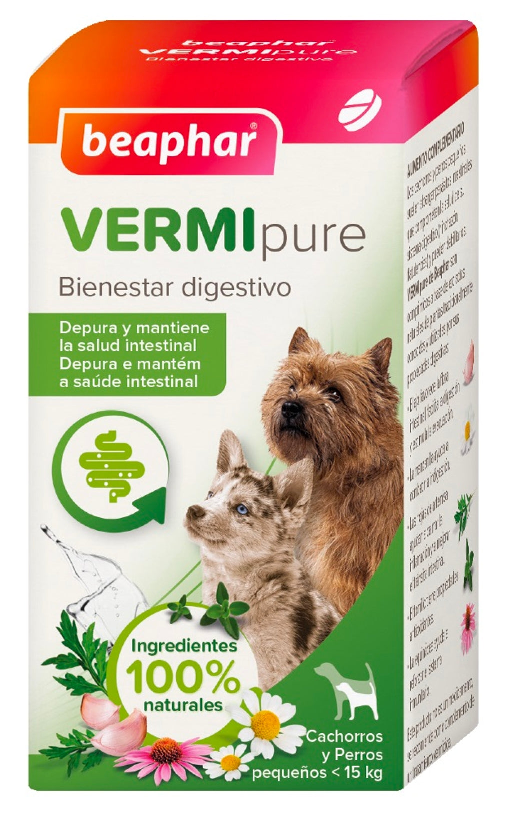 Vermipure Gossos S (<15 kg) 50 Comprimidos Naturale Imatge principal del producte