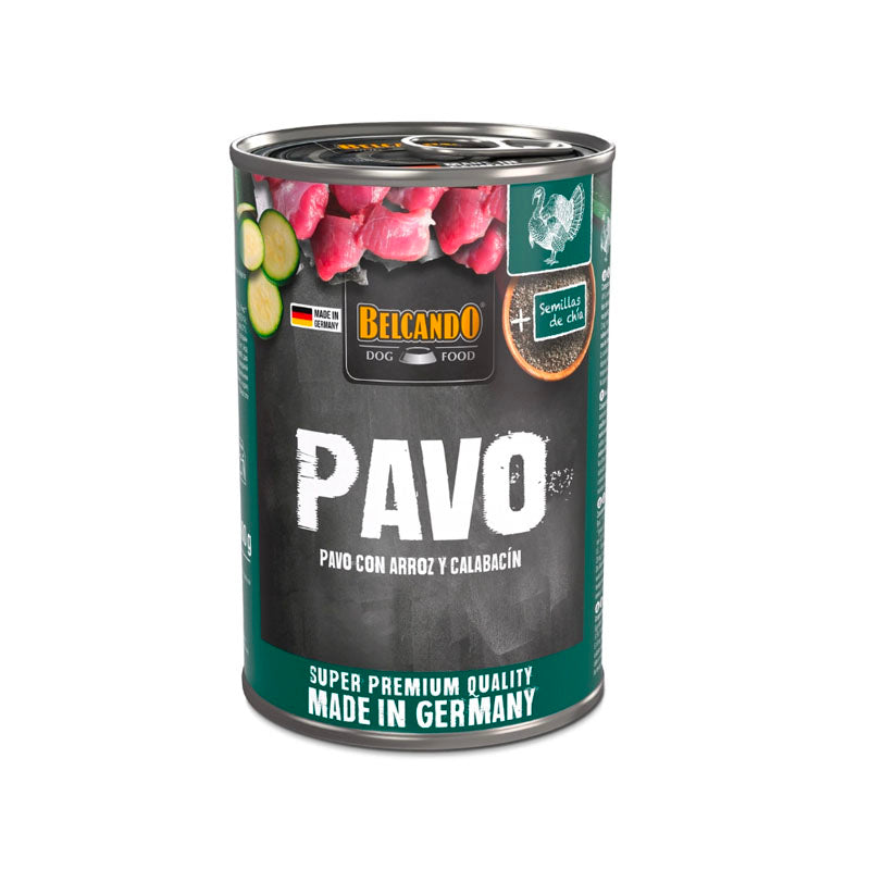 Belcando Pavo con arroz y calabacín lata para perros