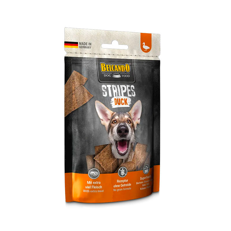 Belcando Stripes Pato snack para perros Imagen principal del producto