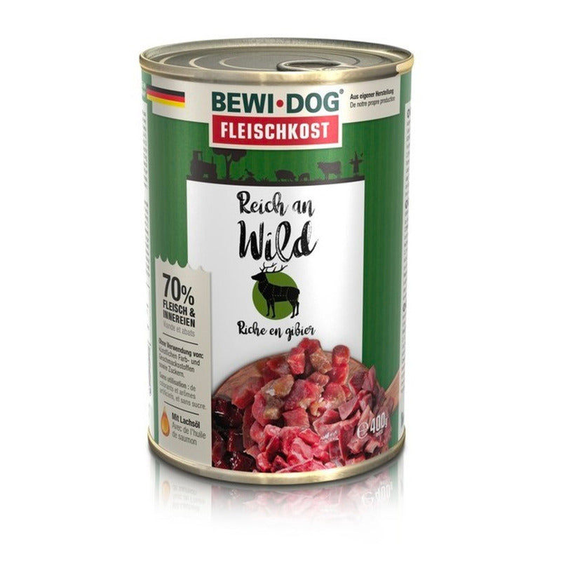 carne de caza para perros lata