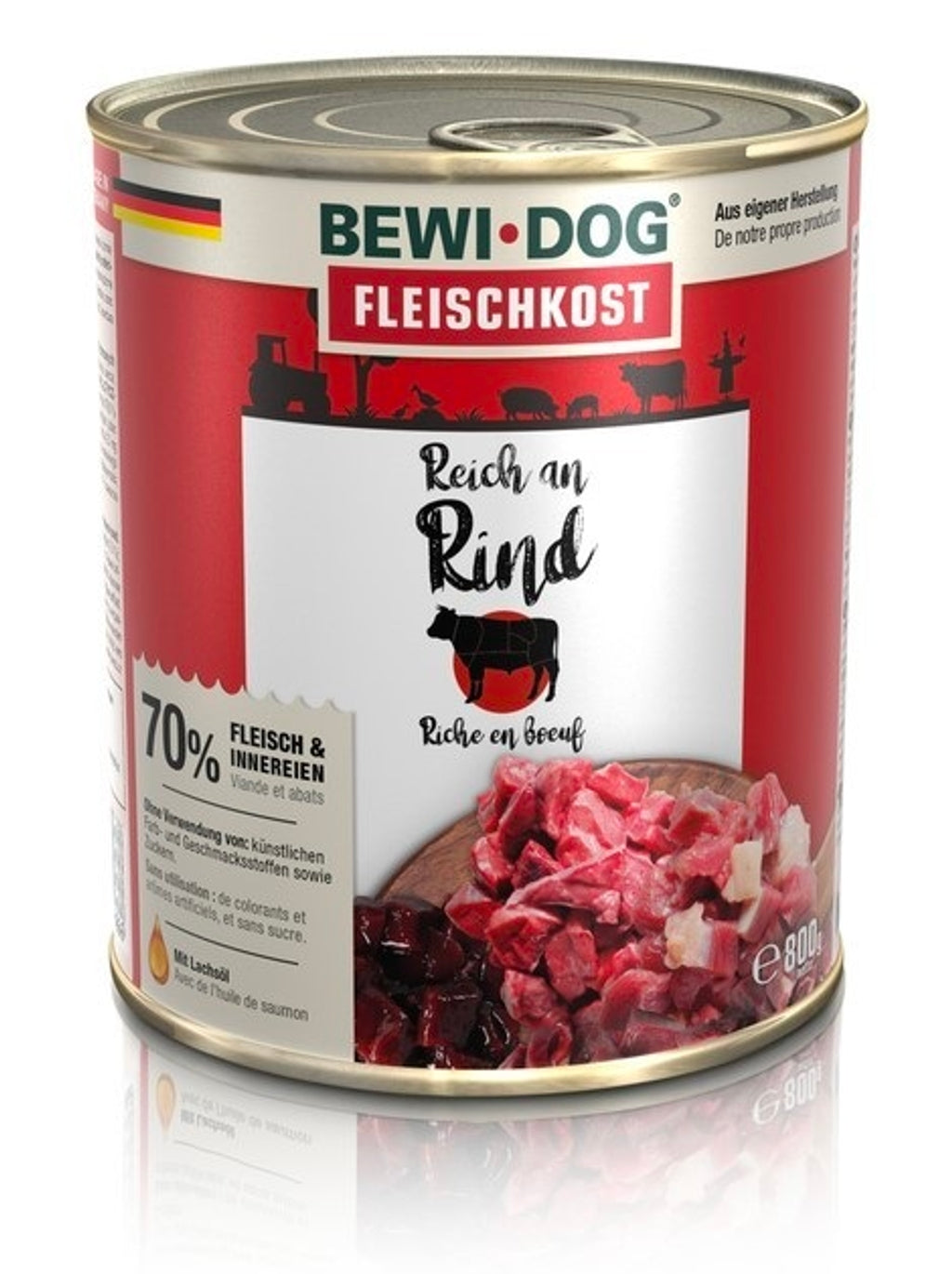 vaca para perros lata 800gr