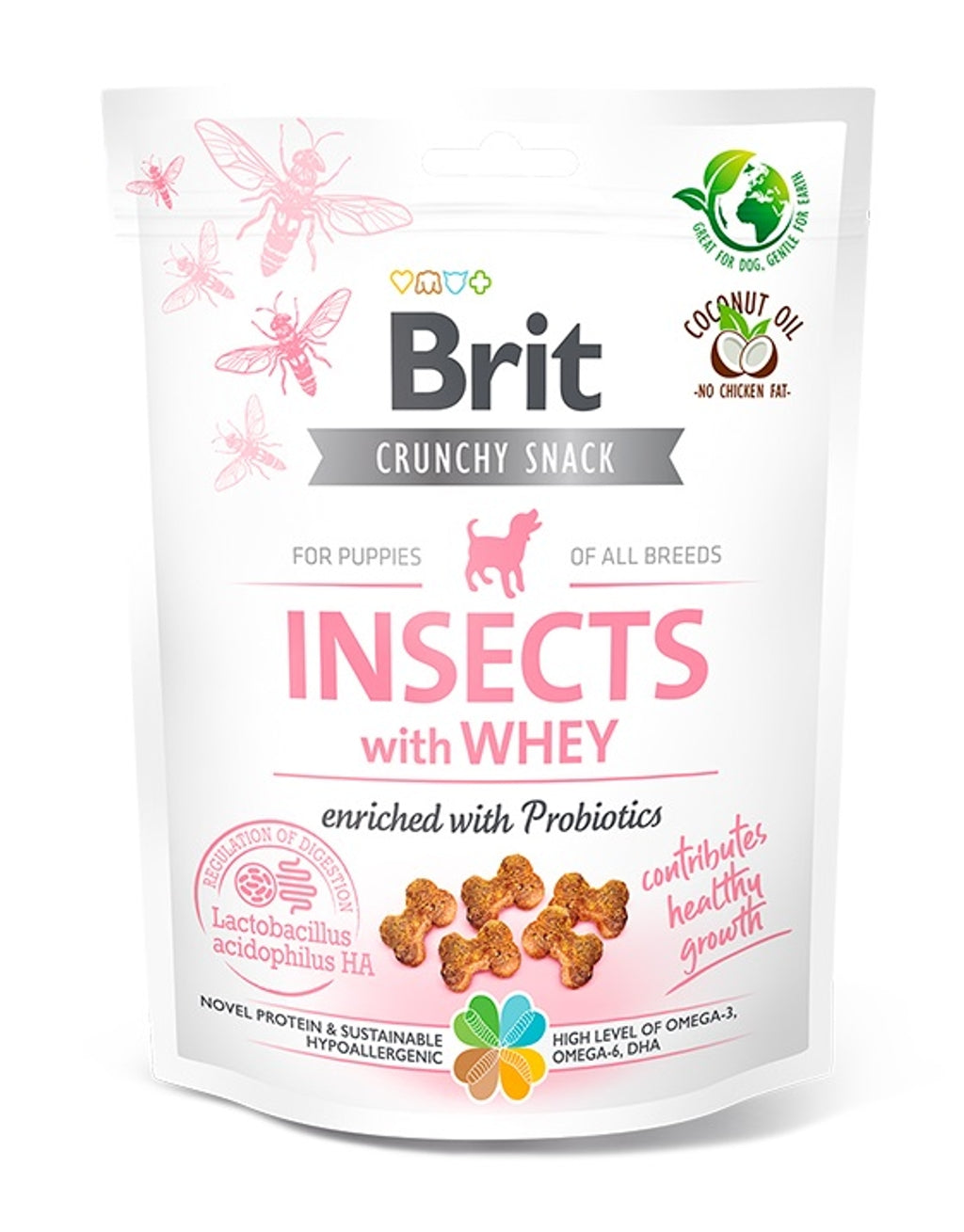 Snack crujiente puppy d'insecto 200 g Imatge principal del producte