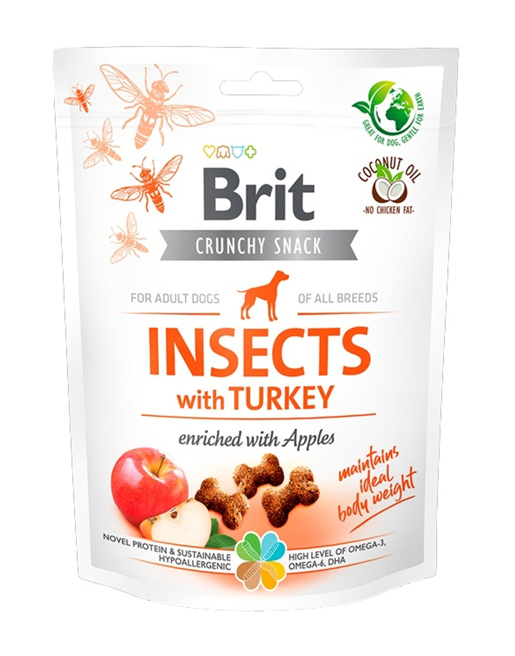 Snack crujiente d'insectos i gall dindi 200 g Imatge principal del producte